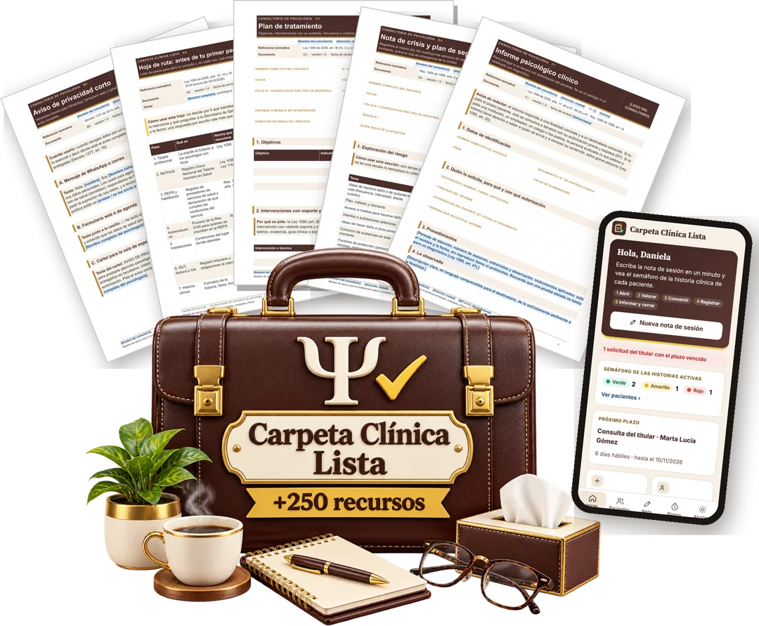Carpeta Clínica Lista: formatos, módulo infantil y app con el semáforo de la historia clínica