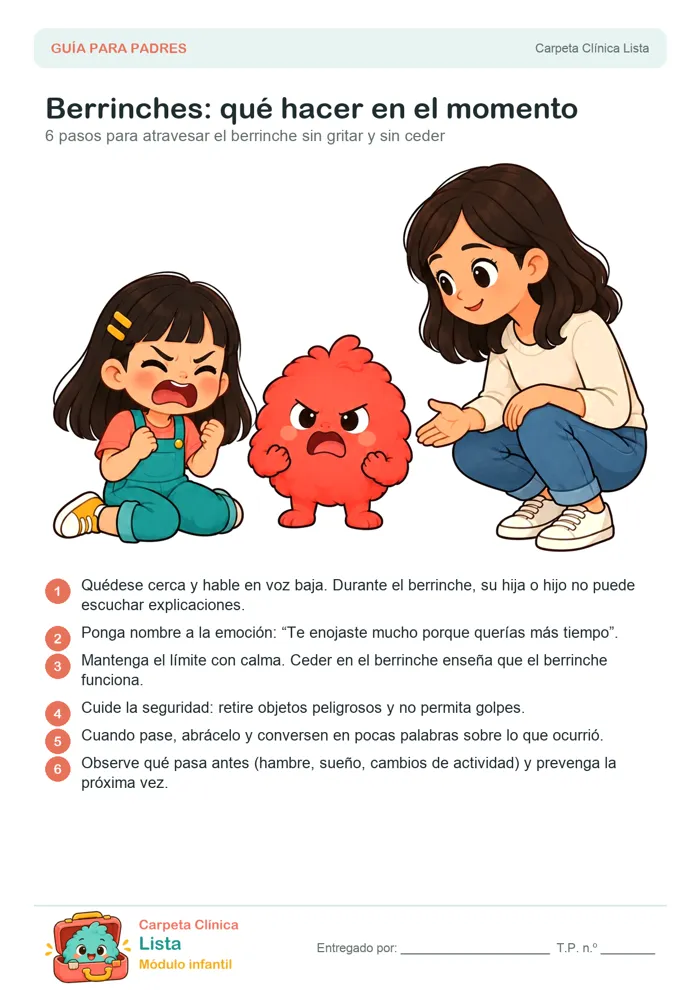 Módulo infantil: guía para padres